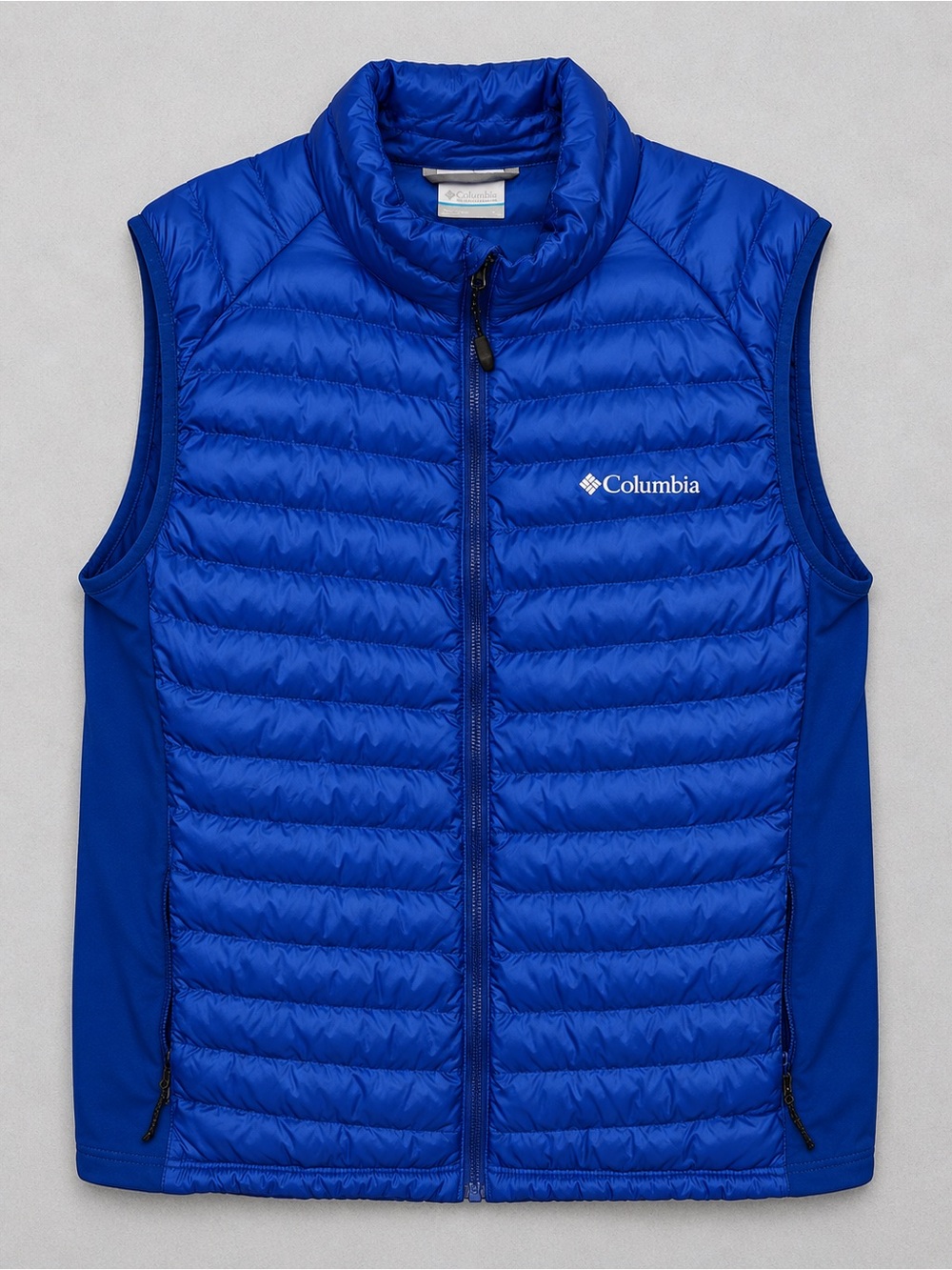 Columbia Powder Pass Hybrid Puffer Vest Royal Blue Mens Large